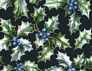 Olive Fruit and Leaves Illustration Botanical Background
