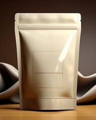 Minimalist Ivory Sheet Mask Packaging Mockup, High-End 3D Render