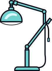 Modern Desk Lamp Illustration, Adjustable Light Fixture Design