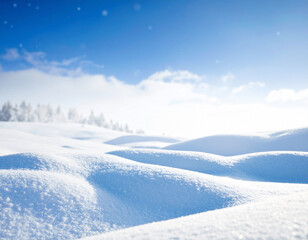 Powder Sapphire Snowfield Gradient Winter Landscape