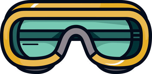 Stylish Swimming Goggles Icon for Sports and Water Activities