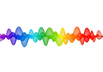 Rainbow Waveform Abstract