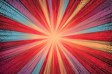 Comic book explosion background speed lines burst effect