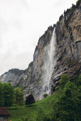waterfall in the mountains