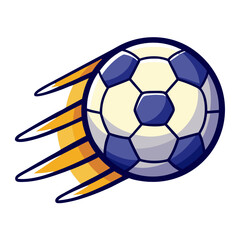 Obraz premium Cartoon Soccer Ball Icon with Motion Trails – Bold Vector PNG