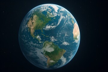 Realistic Earth View from Space