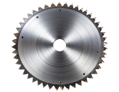 Sharp Circular Saw Blade Isolated on Transparent Background PNG