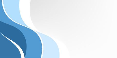 Blue line vector background curve paper layer with white space for text and message background design