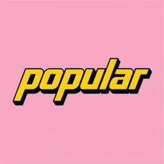 Popular Bold Typography on Vibrant Pink Background &ndash; Graphic Design Element for Stock Use