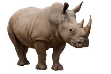 Obraz premium Realistic Rhino on White Background 