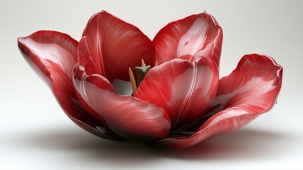 Vibrant Red Flower Bloom Close Up bloom vibrant red flower floral petals nature close-up macro tulip
