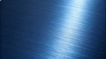A brushed blue metal background reflects light, creating a sleek and modern surface for various applications