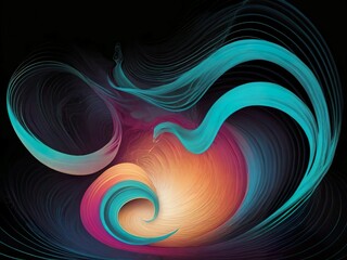 Abstract Swirling Light with Vibrant Colors