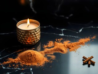 Luxury Scented Candle with Cinnamon: Aromatic Ambiance and Relaxation