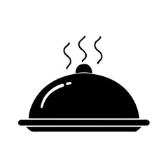 Fototapeta premium Food tray with steam indicating freshness and warmth Concept of food 