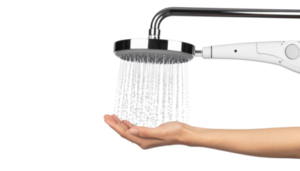 washing hands with water isolated on transparent background. Png