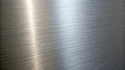 A shiny silver metallic texture with a brushed surface creates a modern and industrial background