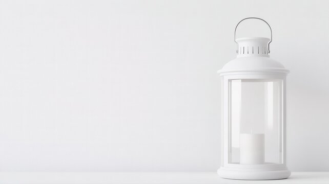 Minimalist White Lantern Home Decoration lantern decoration minimalist white lantern candle light - Powered by Adobe