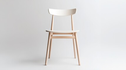 Simple Minimalist Wooden Chair on White Background chair wooden minimalist simple furniture wood pet