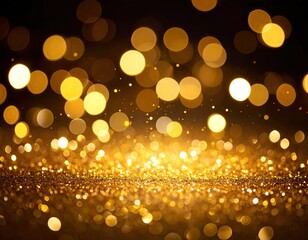 Golden lights bokeh background