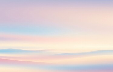 Obraz premium Pastel Landscape Gradient Abstract Background in soft cloud colors with subtle mesh flow, liquid light blending and gentle bokeh diffusion.