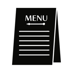 Black menu board displaying food items in minimalist design  