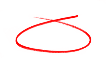 Hand-Drawn Circle round Highlights: Red Crayon, Marker, Pencil & Doodle Styles for Marking Text and More Isolated on Transparent Background doodle art