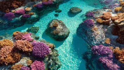 Aerial Fantasy Coral Reef Lagoon