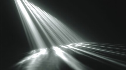Striking interplay of luminous light and shadow featuring animated beams that cascade gracefully ideal for creating a dramatic atmosphere in video or digital artwork.