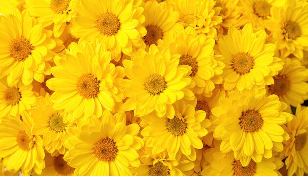 Bright yellow flowers close-up - Powered by Adobe