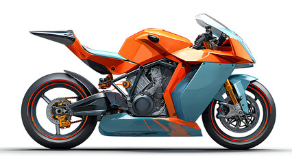 motorcycle on a white background