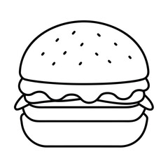 big hamburger vector illustration