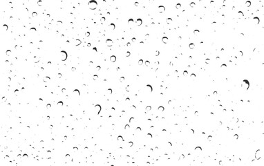 glass with water drop splashes texture, Falling snowflakes. On isolated transparent background.