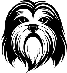 Obraz premium Shih Tzu - Minimalist and Flat Logo - Vector illustration