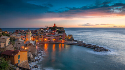 Sunset over vernazza