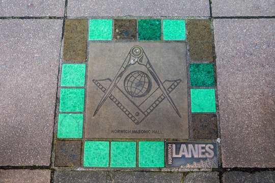 Norwich Masonic Hall Plaque in Norwich, UK