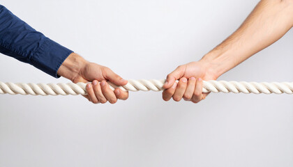Tug of War Hands Gripping Rope