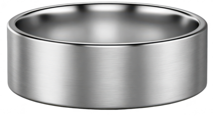 Brushed metal band ring