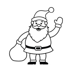 santa claus with a bag