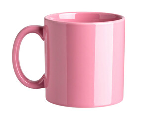 Soft Pink Coffee Mug with Glossy Finish, Transparent PNG