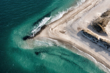 aerial photography showcasing diverse water surfaces of oceans and seas highlighting their vast differences and