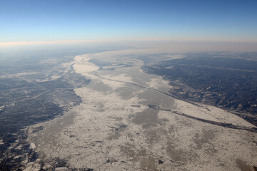 breathtaking aerial shot mesmerizing ice formations on surface of oceans and seas revealing intricate patterns and