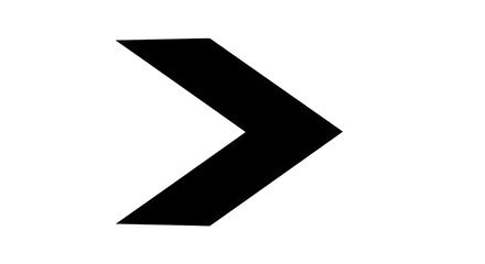 Obraz premium Chevron arrow symbol isolated on a transparent background