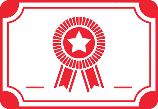 Red certificate award achievement template vector design for recognition and appreciation 95