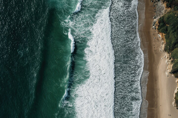 aerial photography showcasing diverse water surfaces of oceans and seas highlighting their vast differences and