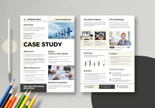 Business Clean Product Case Study Design Template Layout