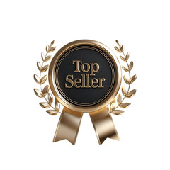 Top Seller & Best Seller Badge Collection, and Premium Styles Bestseller Award Labels & Ribbons – Gold, Black, and Colorful Vector Icons,Premium Quality Seller Badges – Round, generative ai