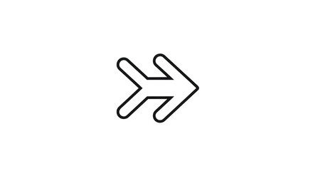 Fototapeta premium Double Arrow Forward isolated on a transparent background