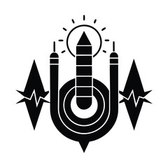 Magnetometer silhouette vector illustration