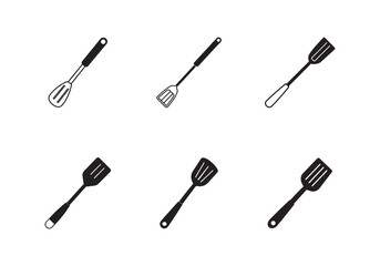 spatula icon line art vector illustration